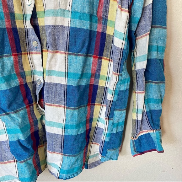 Chicos Design Linen Button Down Blouse - Picture 7 of 12